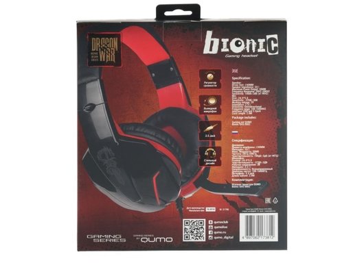 Игровые наушники проводные Qumo Dragon War Bionic